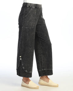 Mineral Wash Button Accent Pant