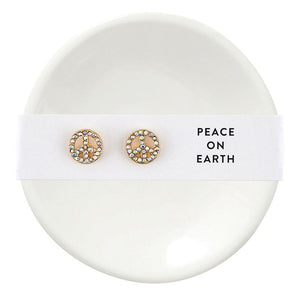 Peace Earrings & Ring Dish