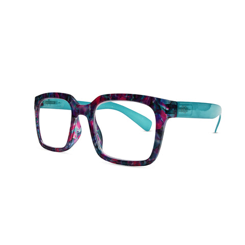 Teal Confetti Reading Glasses