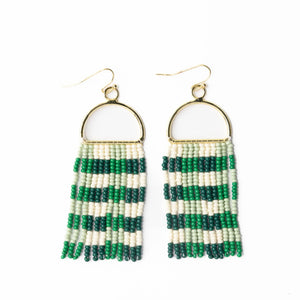 Allison Gingham Green Earrings