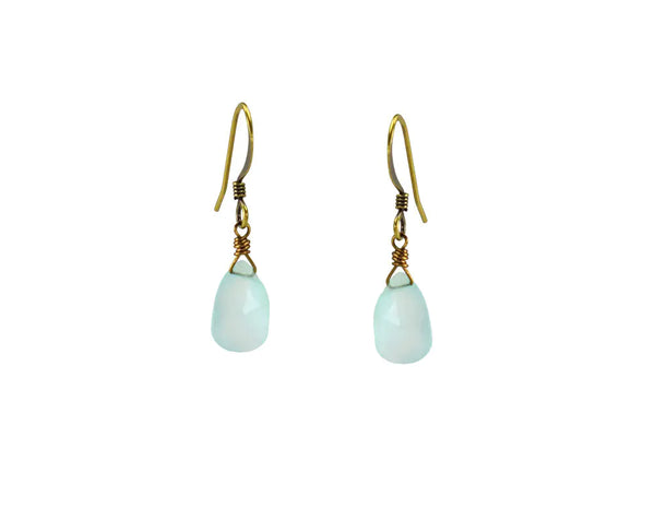 SeafoamChalcedony Drop Earrings