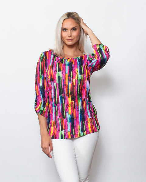 Spectrum Button Sleeve Top