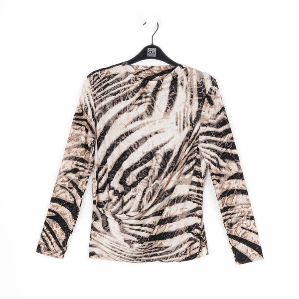 Zebra Drape Neck Top