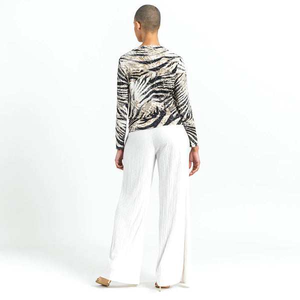 Zebra Drape Neck Top