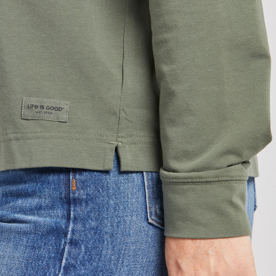 Collared Pullover Moss Green