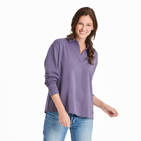 Collared Pullover Dusk Purple