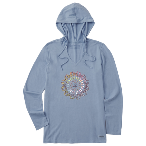 Tie Dye Butterfly Hooded Tee