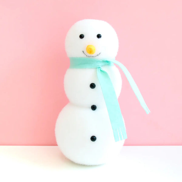 Flocked Snowman Mint