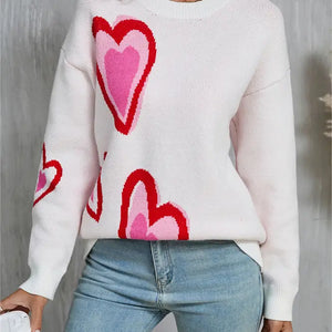 Heart-Shaped Valentine  Sweater