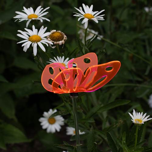 Pink Butterfly Garden Stake