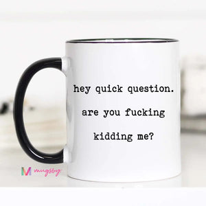 Hey Quick Question Mug