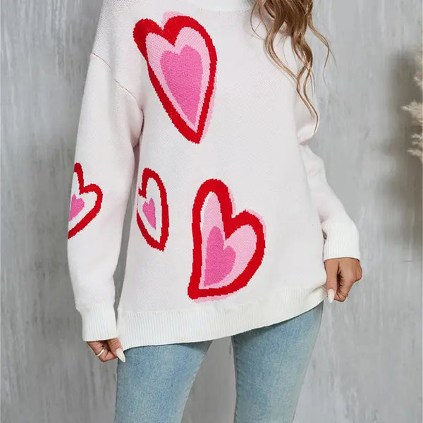 Heart-Shaped Valentine  Sweater