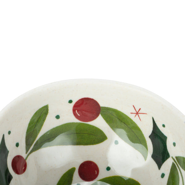 Holly Leaves Melamine Dip Bowl