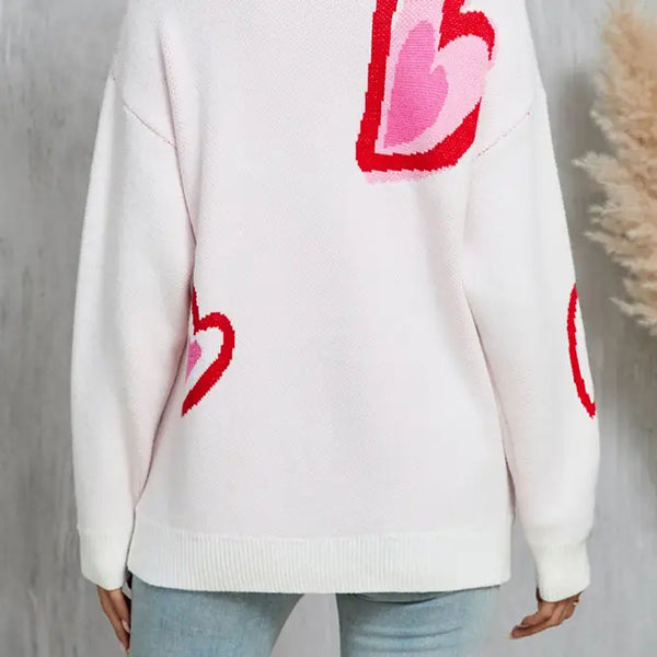 Heart-Shaped Valentine  Sweater