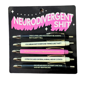 Neurodivergent Shit Pen Set