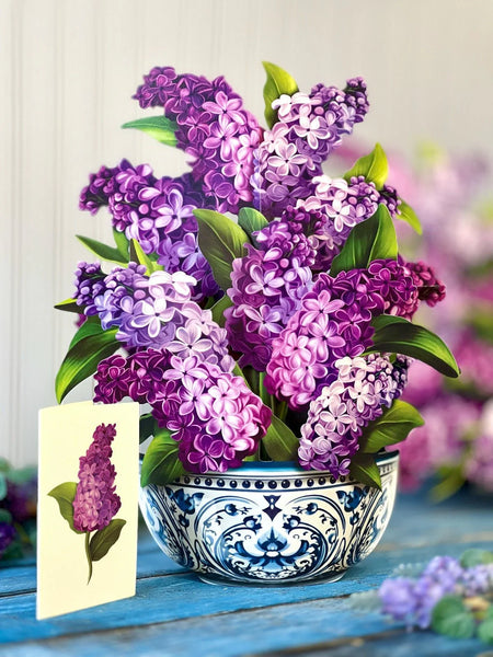 Garden Lilacs Pop Up Card