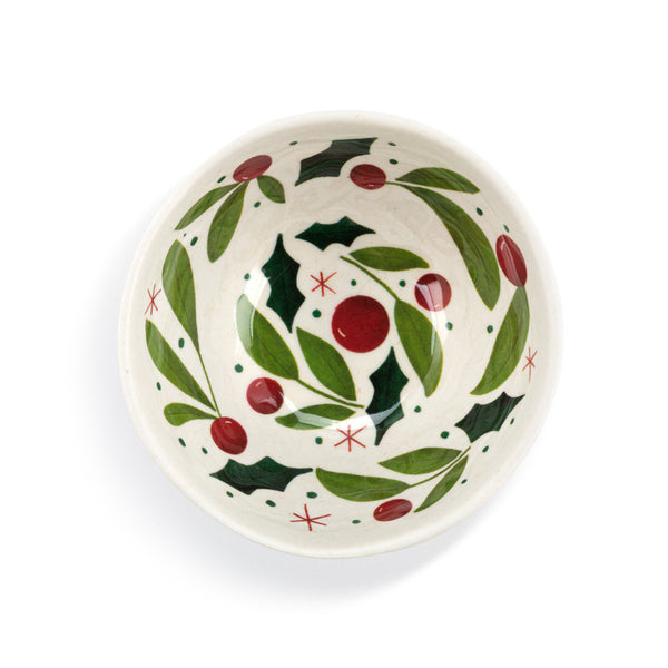 Holly Leaves Melamine Dip Bowl