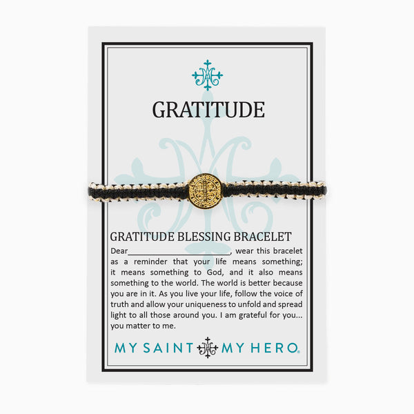 Gratitude Bracelet Blk/Wht