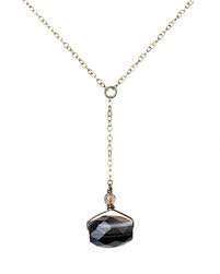 Black Agate Y Necklace