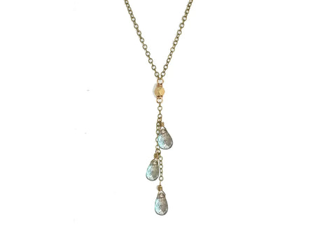 Labradorite 3 Stone Necklace