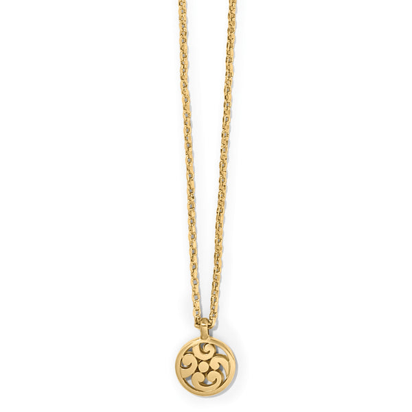 Contempo Medallion Gld Necklace