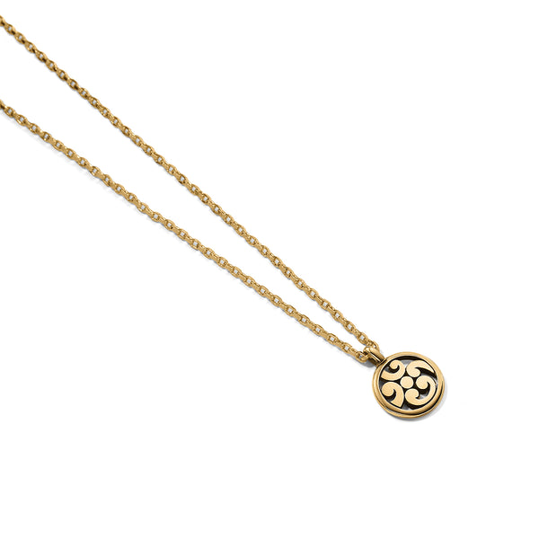 Contempo Medallion Gld Necklace