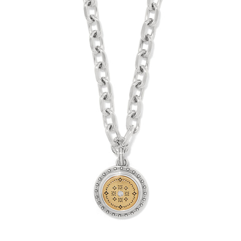 Mosaic Round Pendant Necklace