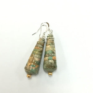 Paper Bead Earrings E