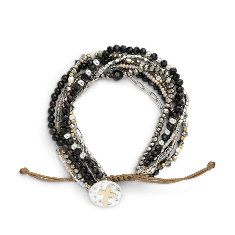 Beaded Prayer Bracelet Black